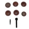 Eujgoov Reusable Coffee Pod Set, 5-Piece Refillable Capsules with Lids, Spoon and Brush for Nestle Machines, Coffee Color view 4
