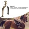 lvifloae Cowboy Spurs with Rotating Rowel, Rust-Resistant Zinc Alloy, 103 x 75 mm, Vintage Western Style for Men's Riding Boots view 2