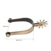 lvifloae Cowboy Spurs with Rotating Rowel, Rust-Resistant Zinc Alloy, 103 x 75 mm, Vintage Western Style for Men's Riding Boots view 3