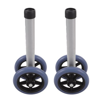 Rollator Replacement Wheels, 1 Pair, Aluminum Alloy and Rubber