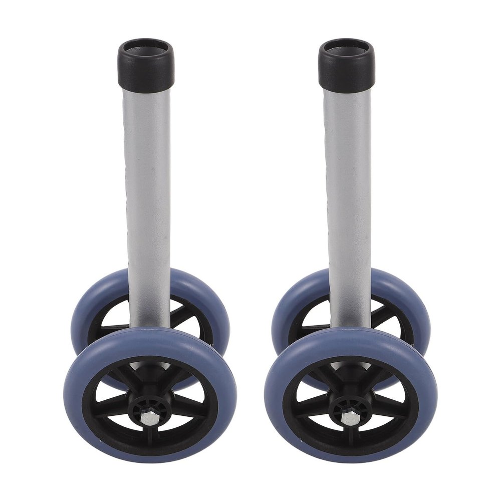 Rollator Replacement Wheels, 1 Pair, Aluminum Alloy and Rubber