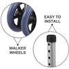Rollator Replacement Wheels, 1 Pair, Aluminum Alloy and Rubber view 3