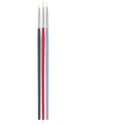 3-Piece Nail Art Brush Set for Fine Lines, Color 16