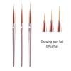 3-Piece Nail Art Brush Set for Fine Lines, Color 16 view 2