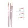 3-Piece Nail Art Brush Set for Fine Lines, Color 16 view 3