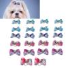 WAHEWUD 22-Piece Dog Hair Bows for Puppies, Adjustable Elastic Bands, Rhinestones and Pearls view 3