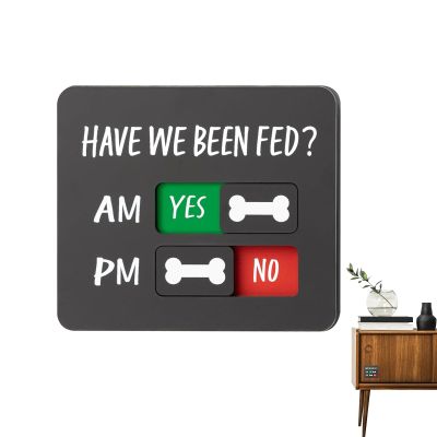 Kixolazr Dog Feeding Reminder, Magnetic Acrylic Feeding Sign with AM/PM Tracker