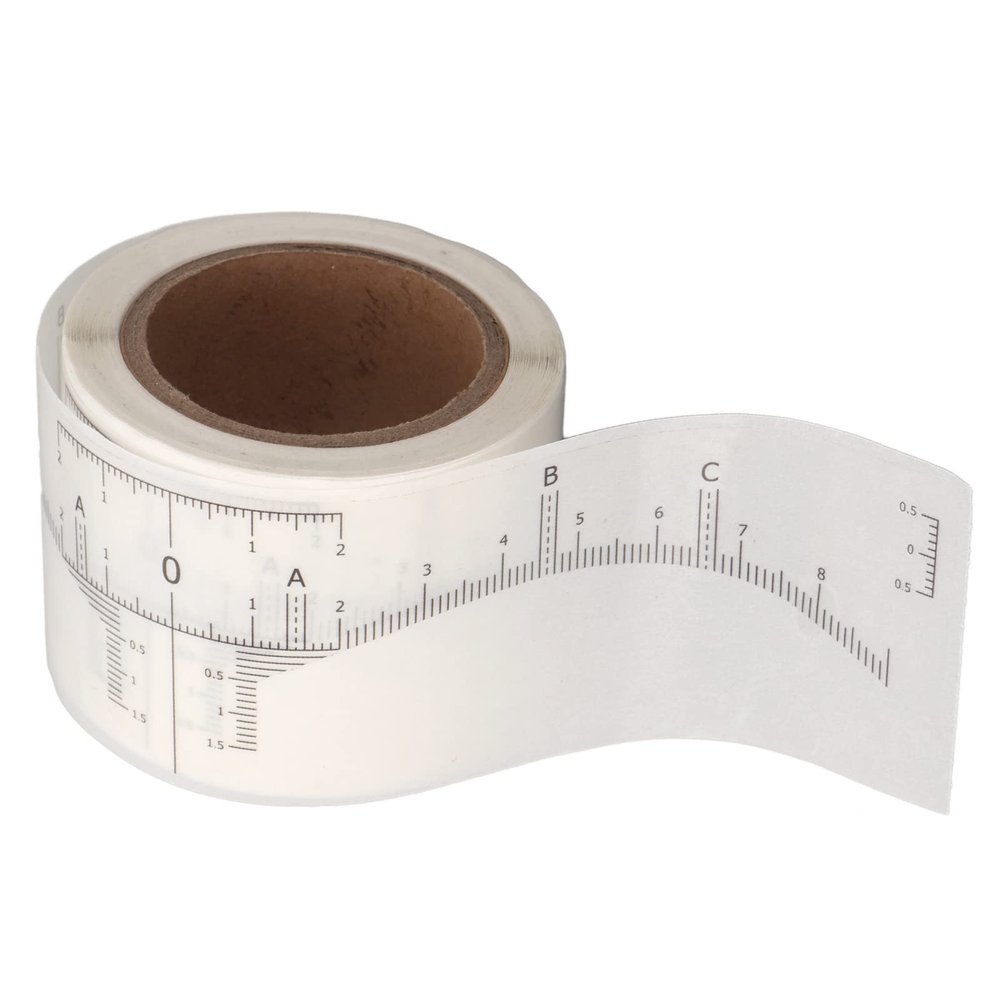 Fockety Clear Disposable Eyebrow Ruler Stickers, 50 Pieces