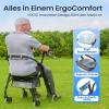 VOCIC Z11 Foldable Lightweight Rollator with Seat, 172 kg Capacity, Narrow for Indoor Use view 3