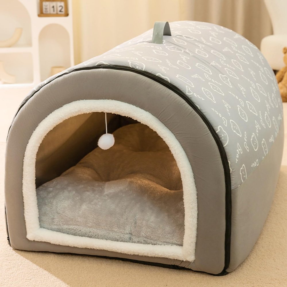 Cozy Dog Cave with Removable Cushion