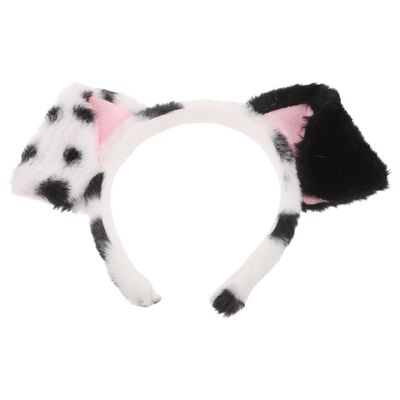 Plush Dalmatian Ears Headband for Adults