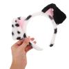 Plush Dalmatian Ears Headband for Adults view 4