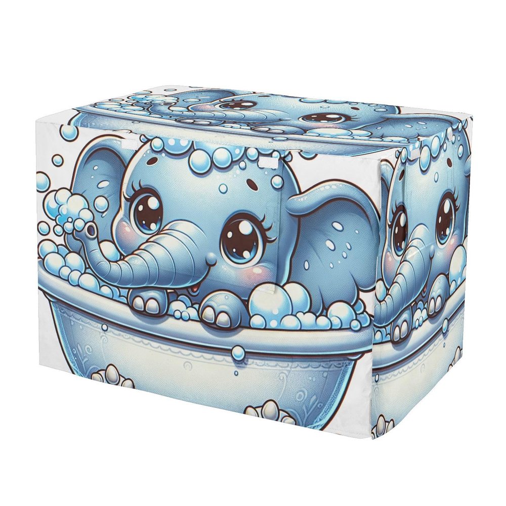 Breathable Dog Crate Cover with Elephant Design, XL