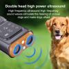 Yunseity Portable Dog Bark Control Device with Flashing LED Lights, 2030 kHz, ABS, Black and Orange view 4