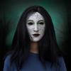 Yunseity Halloween Scary Female Ghost Face Covering with Long Hair Wig, Latex view 4