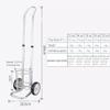 Oxygen Cylinder Cart, Portable Steel Gas Cylinder Rack, Adjustable Height, Quiet Wheels view 3