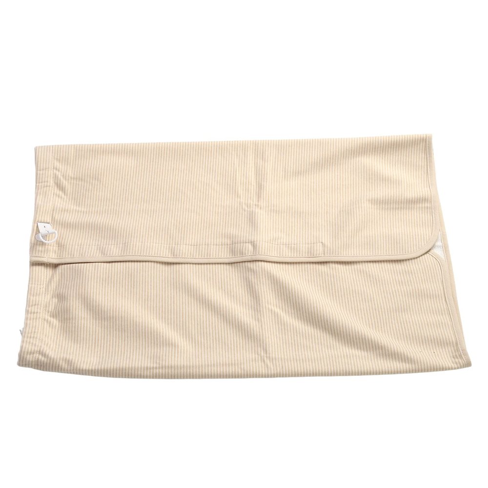 Depisuta Washable Incontinence Bed Pad for Adults, Absorbent Khaki Urine Skirt, 3-Layer Cotton Fabric (M)