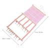 WEKAMOS Wall-Mounted Hair Accessory Organizer with Stainless Steel Hooks and Leather Pockets view 2