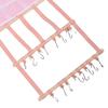 WEKAMOS Wall-Mounted Hair Accessory Organizer with Stainless Steel Hooks and Leather Pockets view 3