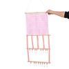 WEKAMOS Wall-Mounted Hair Accessory Organizer with Stainless Steel Hooks and Leather Pockets view 4