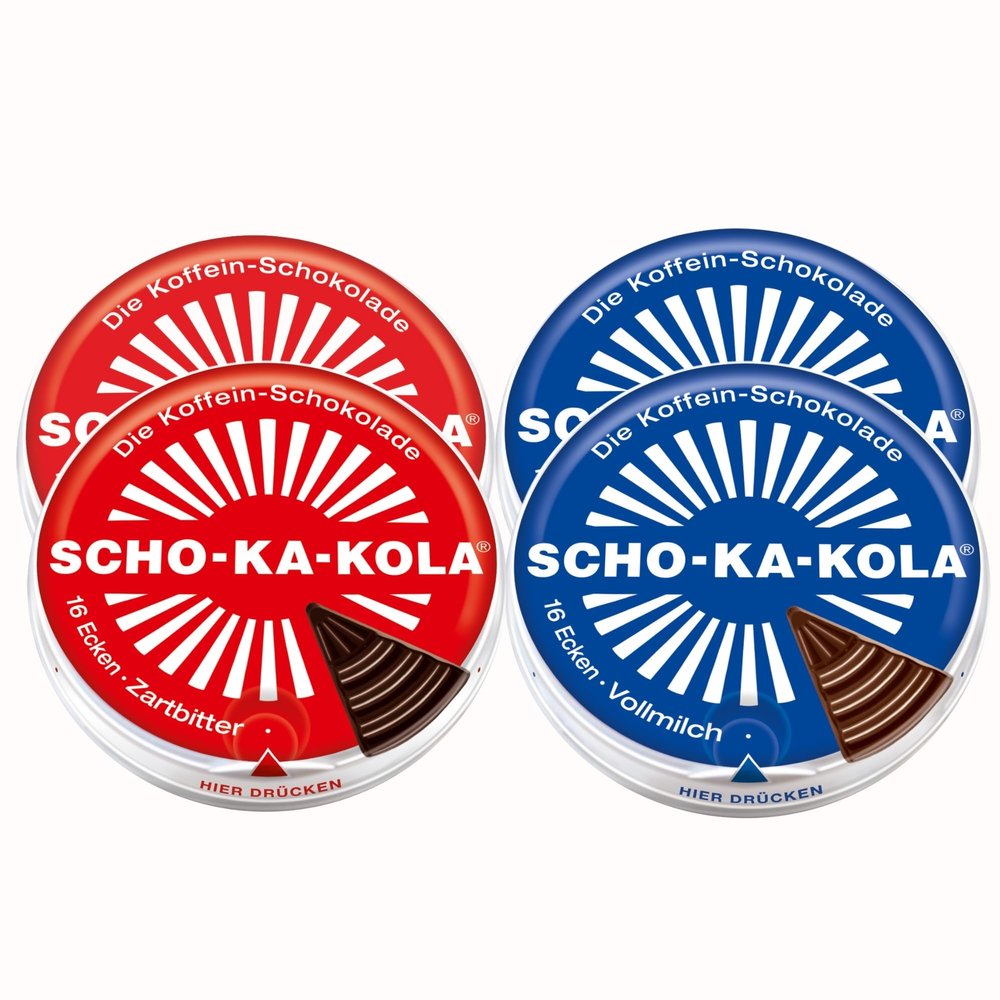 SCHO-KA-KOLA Mix Set: 4 Cans of Caffeinated Chocolate