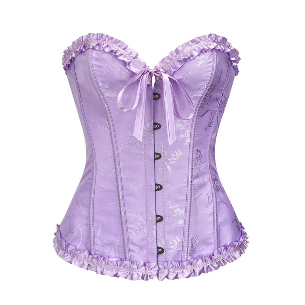 Women's Gothic Halloween Corset Top – Full-Bust Off-Shoulder Corsage with Lacing