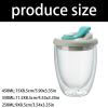 HUANGING Shatter-Resistant Borosilicate Milk Cup with Leakproof Silicone Lid, Double-Wall Insulation, 250/450 ml view 4