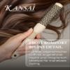 KANSAI Green Professional Round Brush No. 1 | 25 mm | Bio-Based with 20% Straw | Nano Ionic Ceramic Core up to 110°C | Fast Heat Transfer & Large Air Vents | Soft Grip with Sectioning Pin view 4