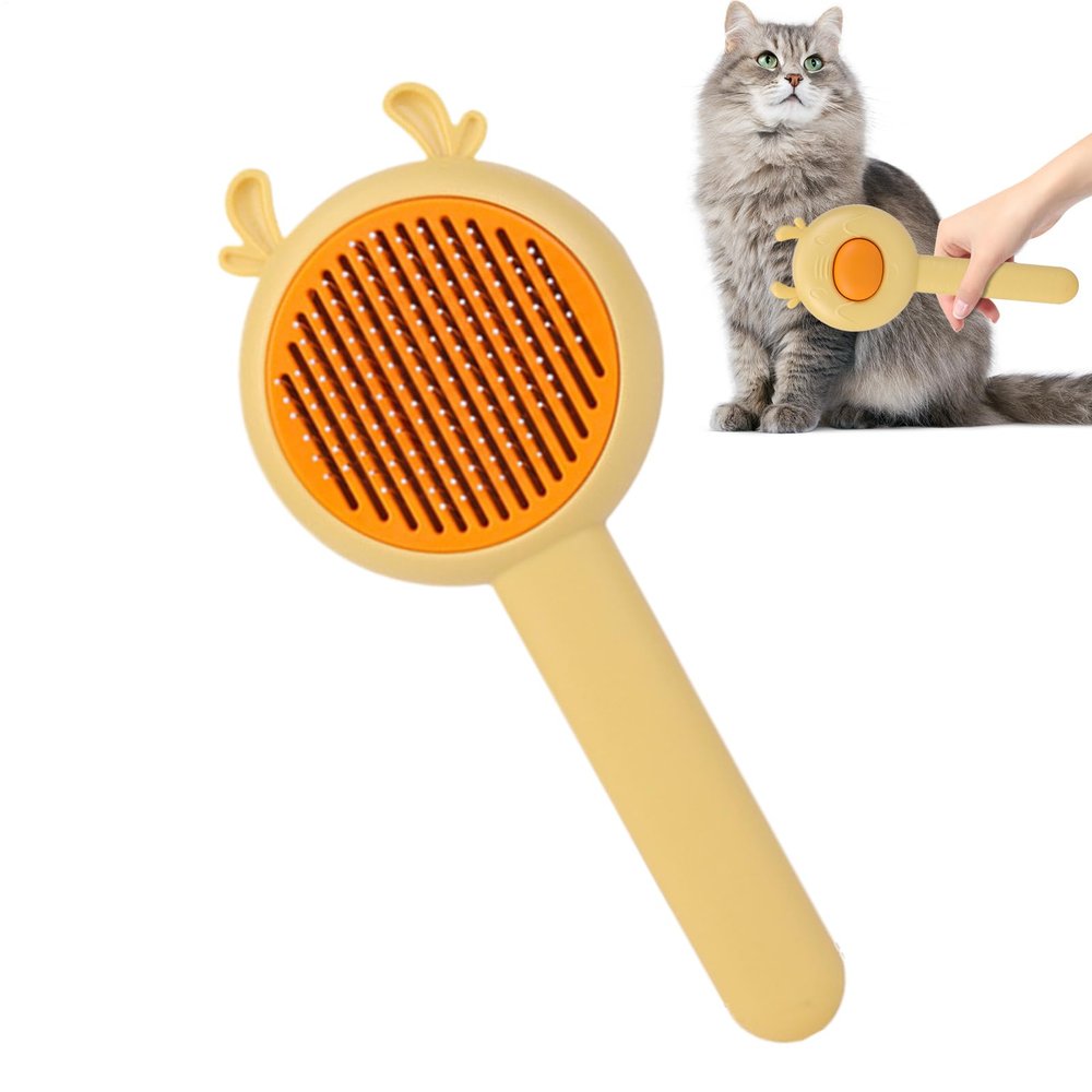 Dog Hair Removal Brush, 2-in-1 Massage and Cleaning Comb