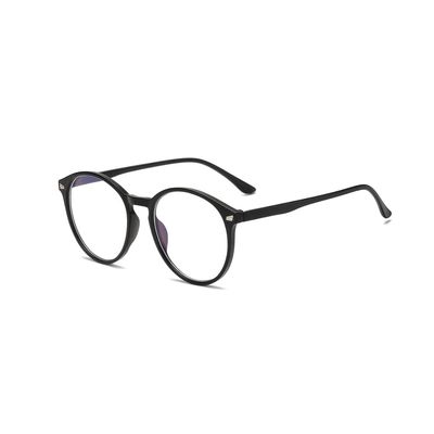 Xrbin Oval Glasses for Nearsightedness, Distance Glasses for Women, Blue-Light-Filtering Retro Glasses (Black, -4.50 Diopters)