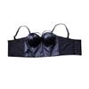 ZHANGAIQINYG Women's Black Leather Cutout Push-Up Bra for Nightclubs and Parties view 4