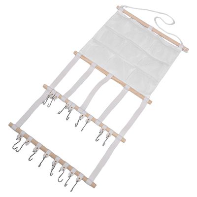 DECORNIJIA Wall-Mounted Hair Accessory Organizer with Stainless Steel Hooks