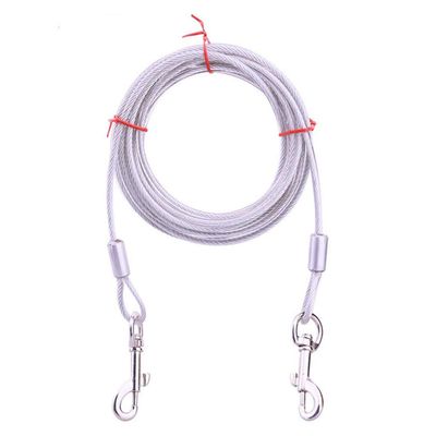 Dog Tie-Out Cable with Metal Hook