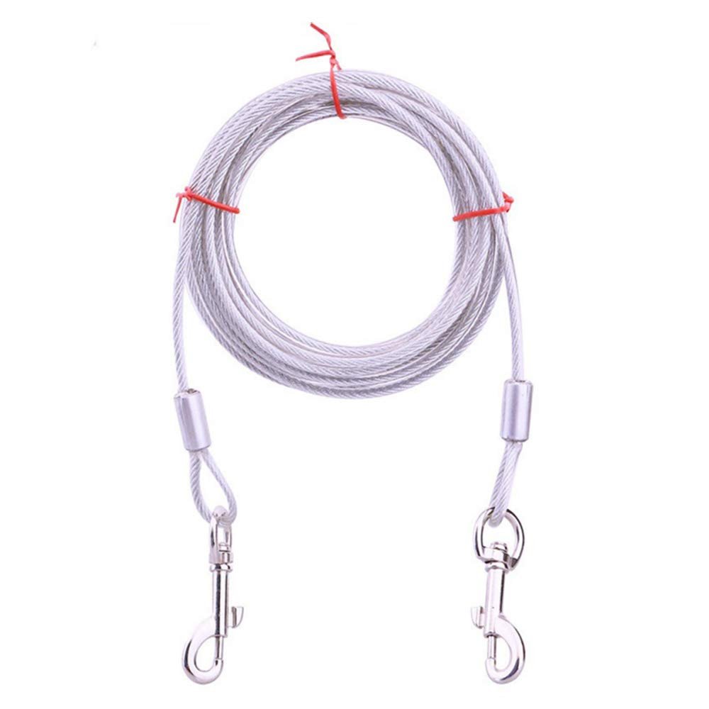 Dog Tie-Out Cable with Metal Hook