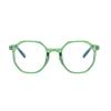 Xrbin Fashionable Oversized Glasses for Men and Women with Myopia, Lightweight Glasses for Near and Distance Vision (Green, -5.50 Diopters) view 2