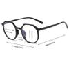 Xrbin Fashionable Oversized Glasses for Men and Women with Myopia, Lightweight Glasses for Near and Distance Vision (Green, -5.50 Diopters) view 3