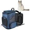 BAOFUYA Pet Carrier Backpack, Breathable, Foldable & Expandable, for Dogs and Cats, Blue view 1