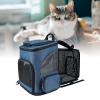 BAOFUYA Pet Carrier Backpack, Breathable, Foldable & Expandable, for Dogs and Cats, Blue view 2