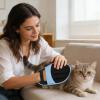 Pet Hair Removal Glove for Dogs and Cats - Reusable Five-Finger Grooming Brush view 2