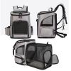 Srliya Expandable Pet Carrier Backpack for Small and Medium Pets up to 18 lb, Black view 2