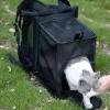 Srliya Expandable Pet Carrier Backpack for Small and Medium Pets up to 18 lb, Black view 4