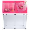 AlpenLife Basics Pet Exercise Pen, Translucent Plastic Yard Fence, Easy-Clean, Lightweight, for Indoor Use, Small and Medium Pets, 6-Piece Large Size view 3