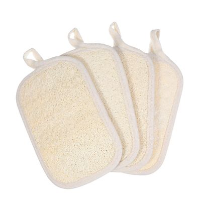 Mobestech 4-Piece Natural Loofah Exfoliating Sponge Set