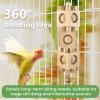 Budgie Toy | Hanging Wood Block for Beak Sharpening view 3