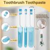 AURMOO 30-Pack Foldable Travel Toothbrushes with Toothpaste view 3