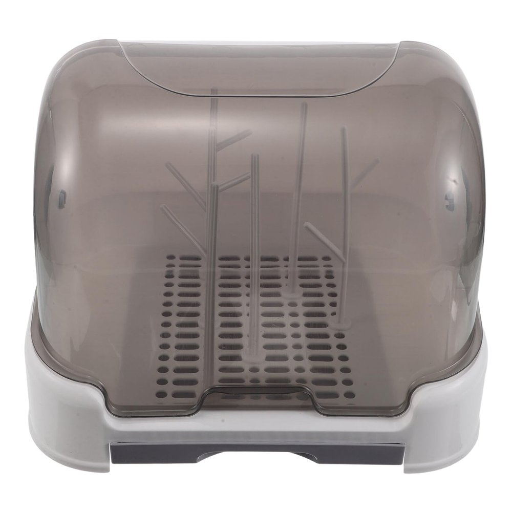 BESTonZON Large Baby Bottle Drying Rack with Cover and Drip Tray