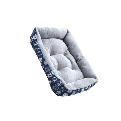 Zambuph Warming Dog Bed & Cat Cushion, Waterproof, Machine-Washable, Blue, L