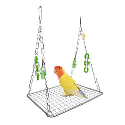 Stainless Steel Bird Swing Hammock for Parakeets and Small Birds