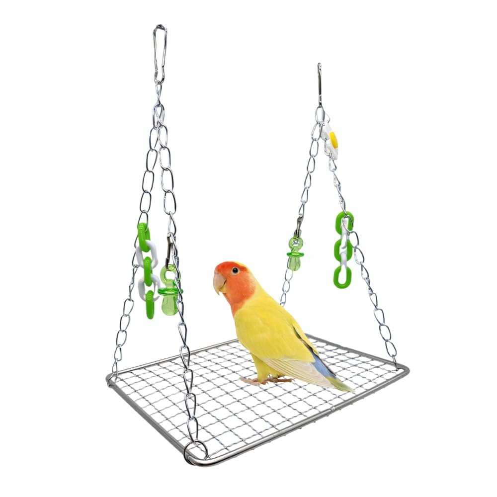 Stainless Steel Bird Swing Hammock for Parakeets and Small Birds