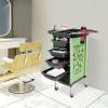 Green Hairdressing Cart with Wheels view 3